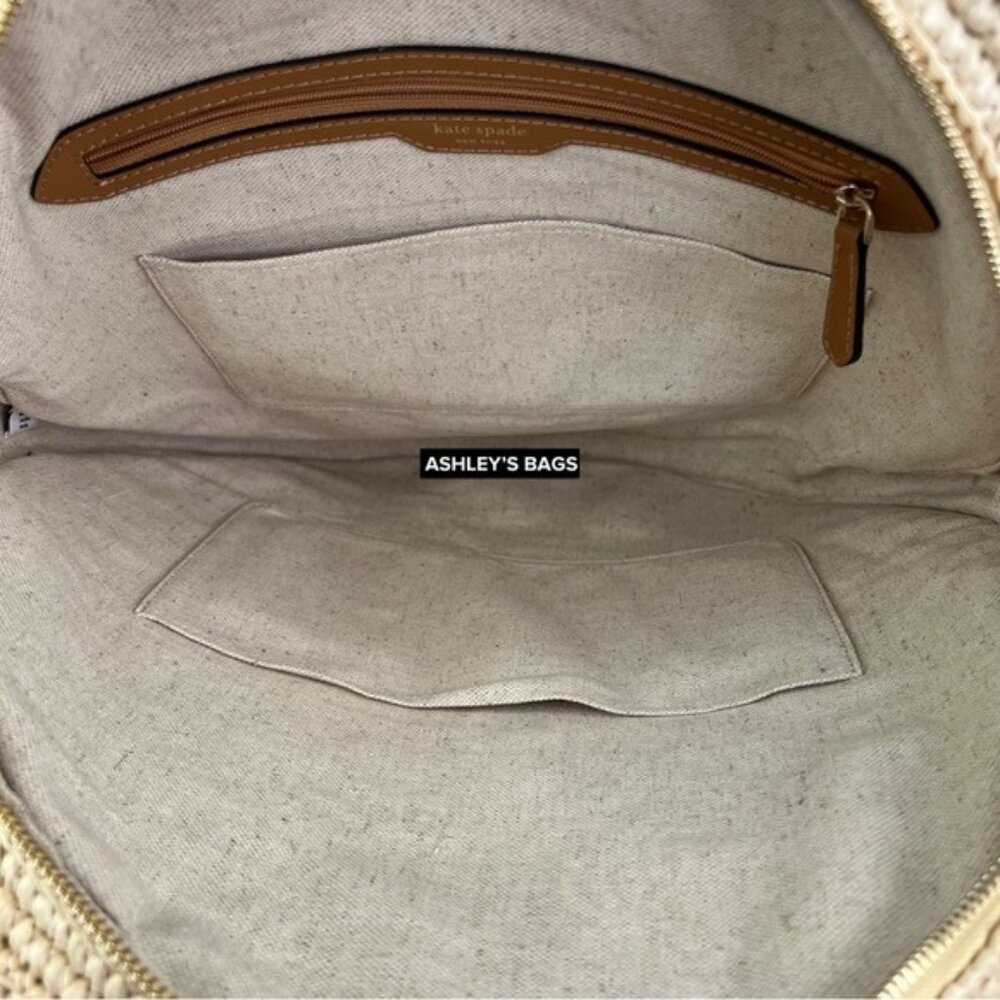 Kate Spade Sunkiss Cabana Straw Medium Tote - Picture 7 of 11